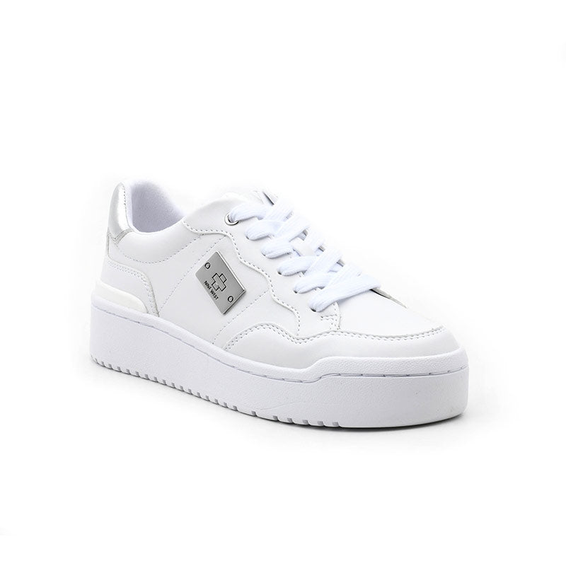 TENIS NINE WEST ALENO3 WHITE/SILVER