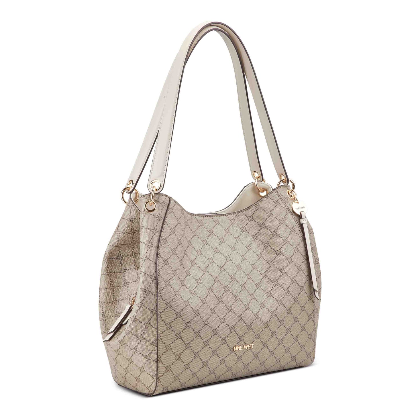 CARTERA NINE WEST MEARA BEIGE LOGO/MILK