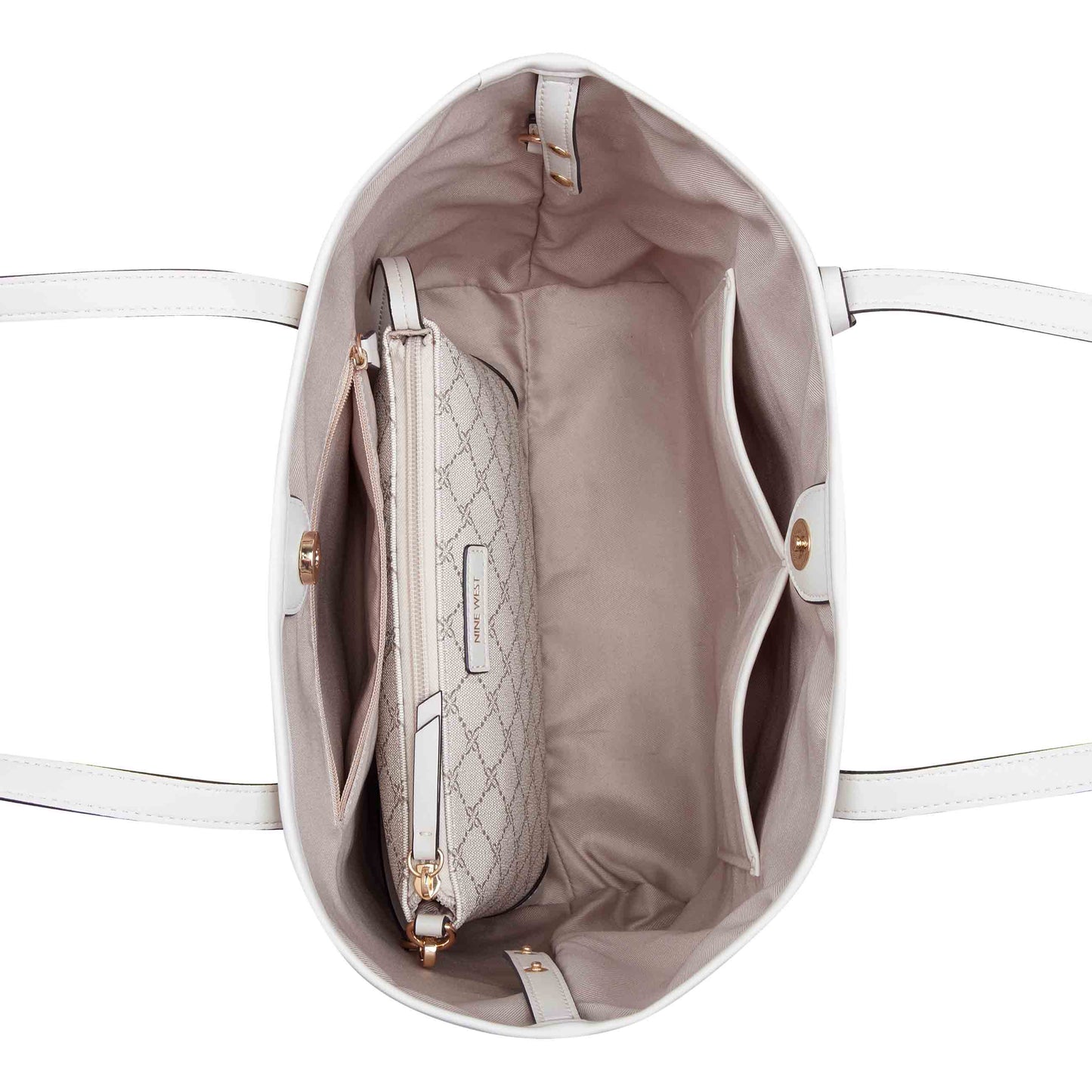 CARTERA NINE WEST TEAGAN MUSHROOM LOGO/MILK