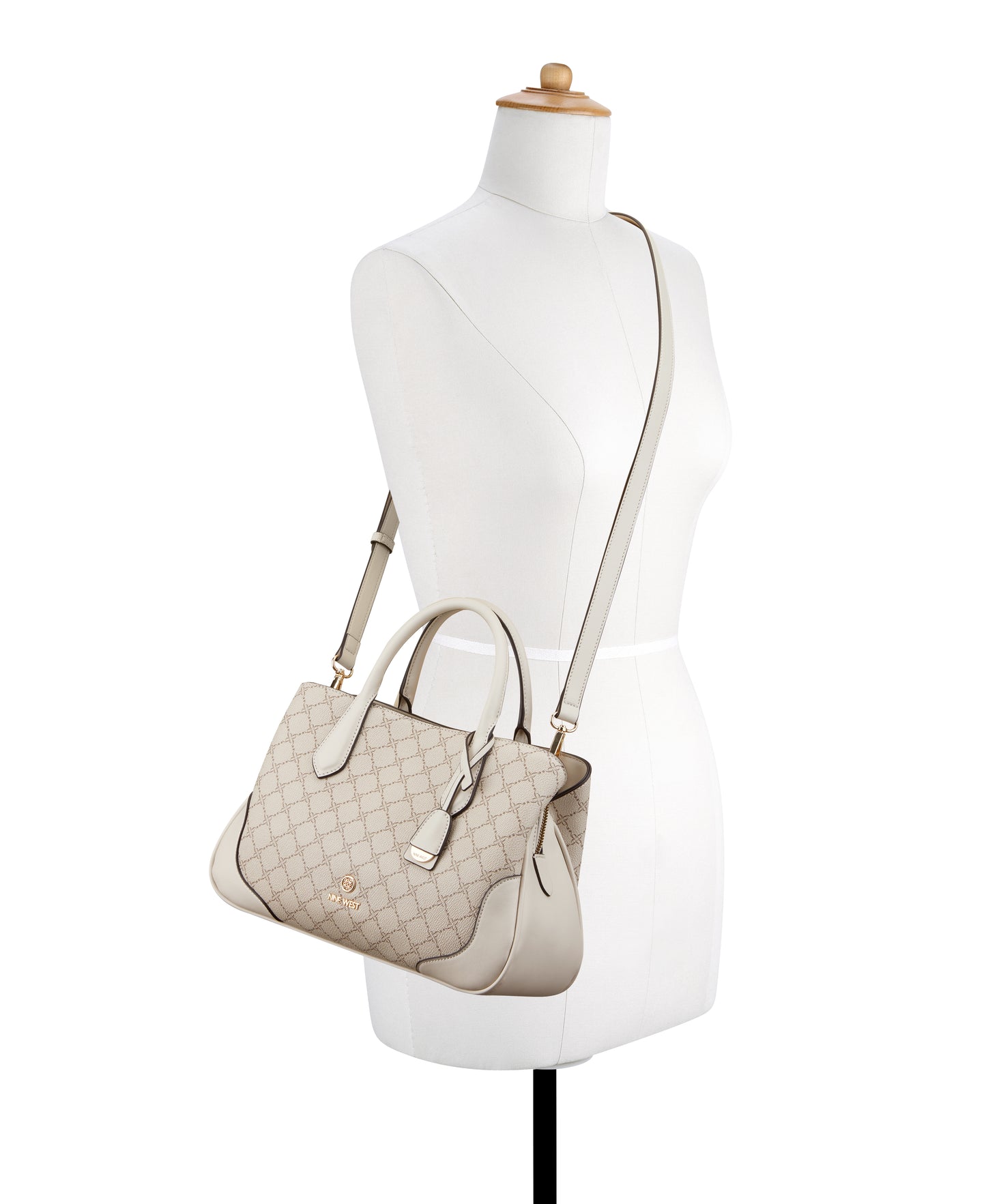 CARTERA NINE WEST BLOOMFIELD MUSHROOM LOGO/MILK