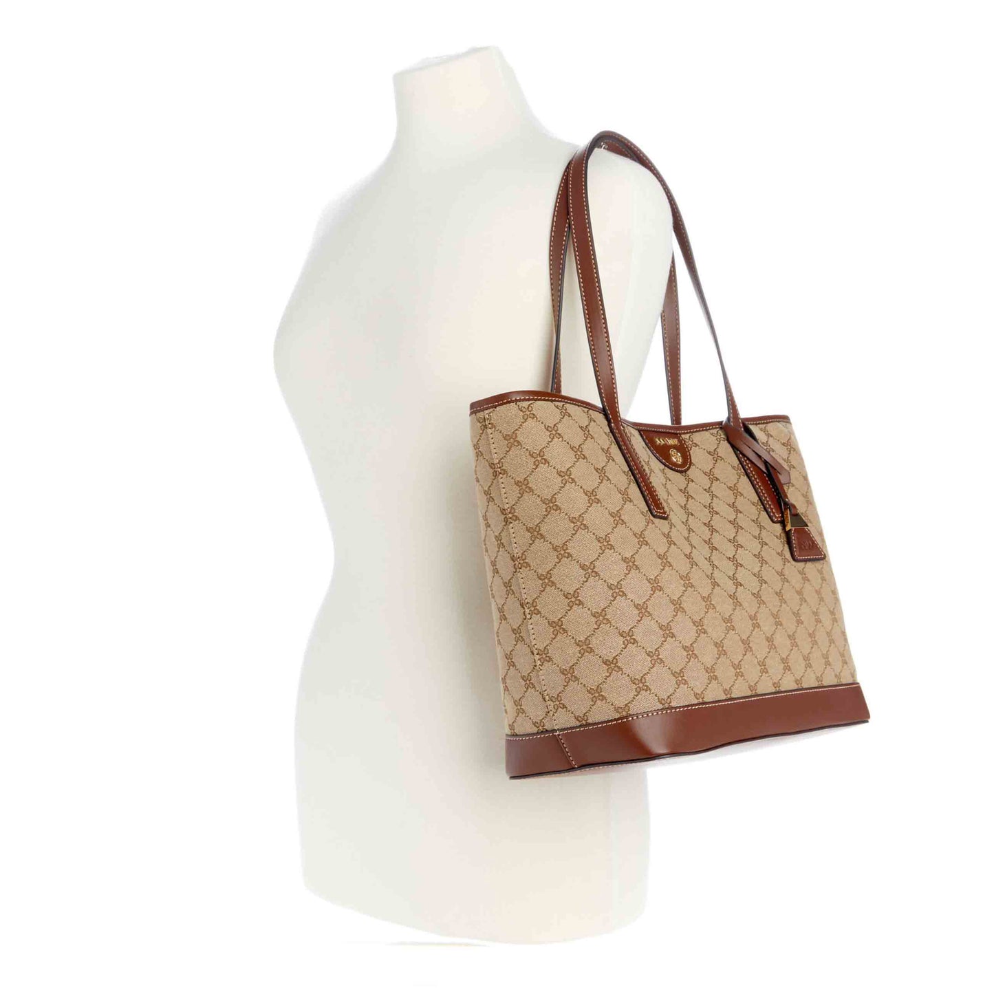 CARTERA NINE WEST TEAGAN NATURAL LOGO/BLACK