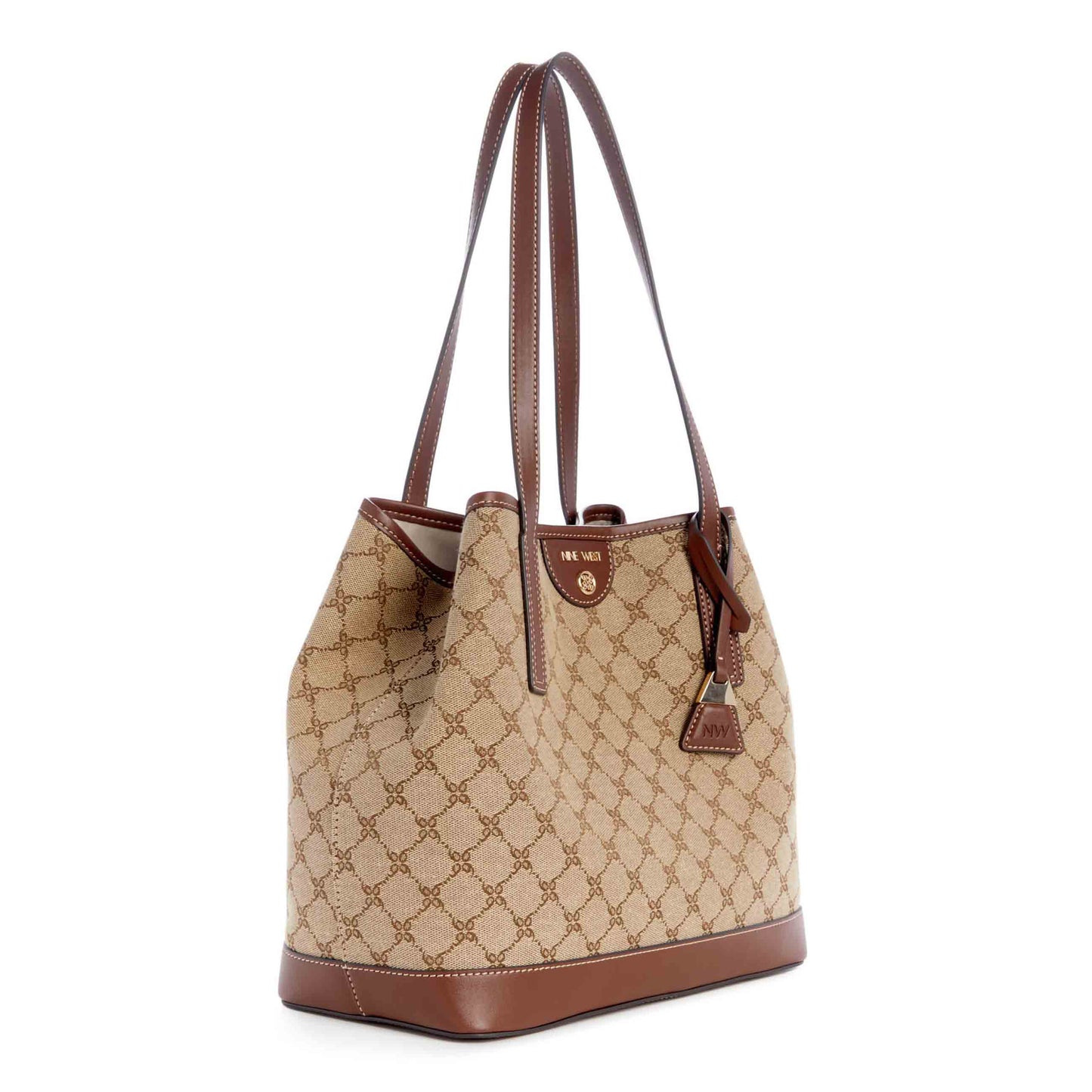 CARTERA NINE WEST TEAGAN NATURAL LOGO/BLACK