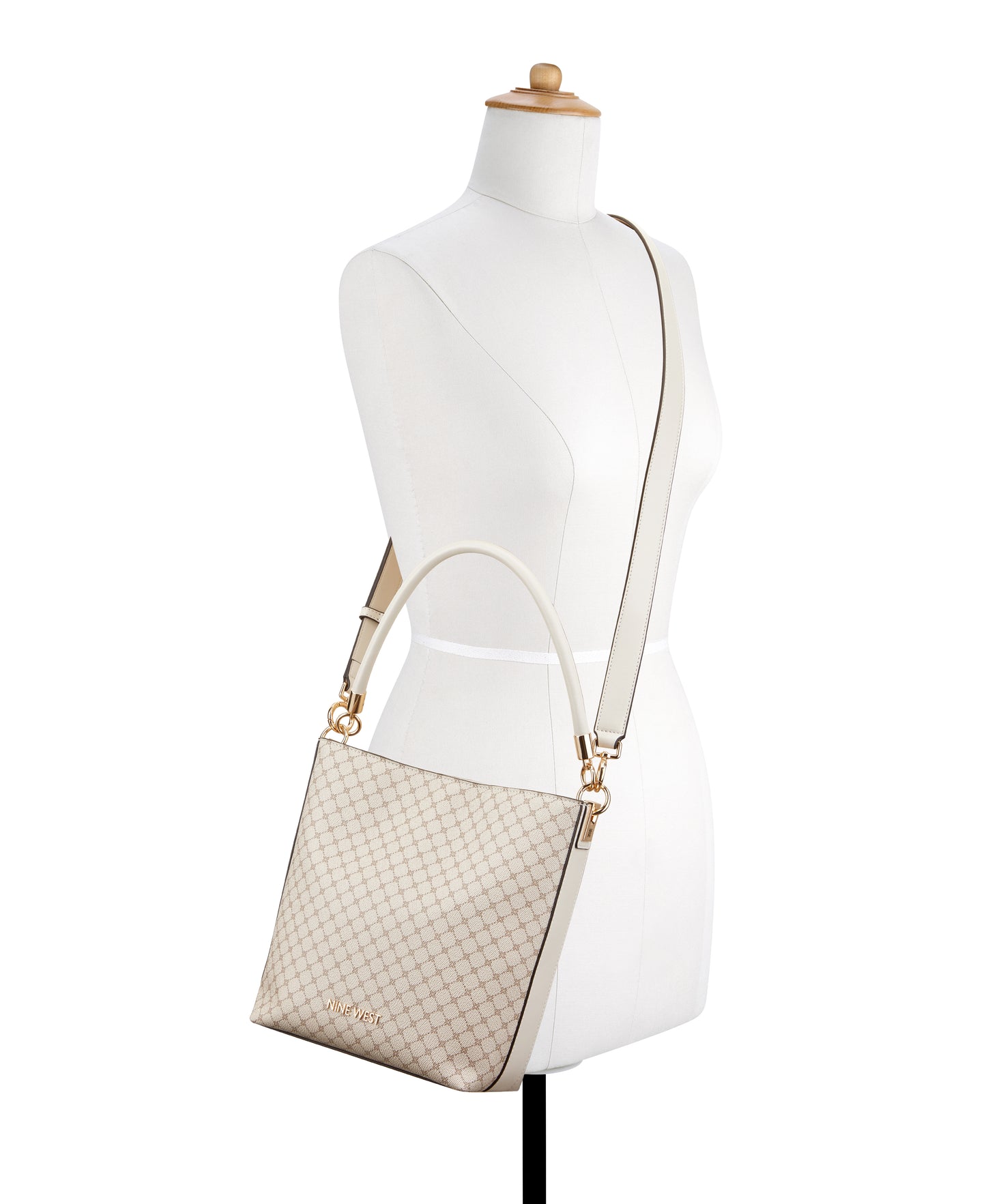 CARTERA NINE WEST DONELLA MUSHROOM LOGO/MILK