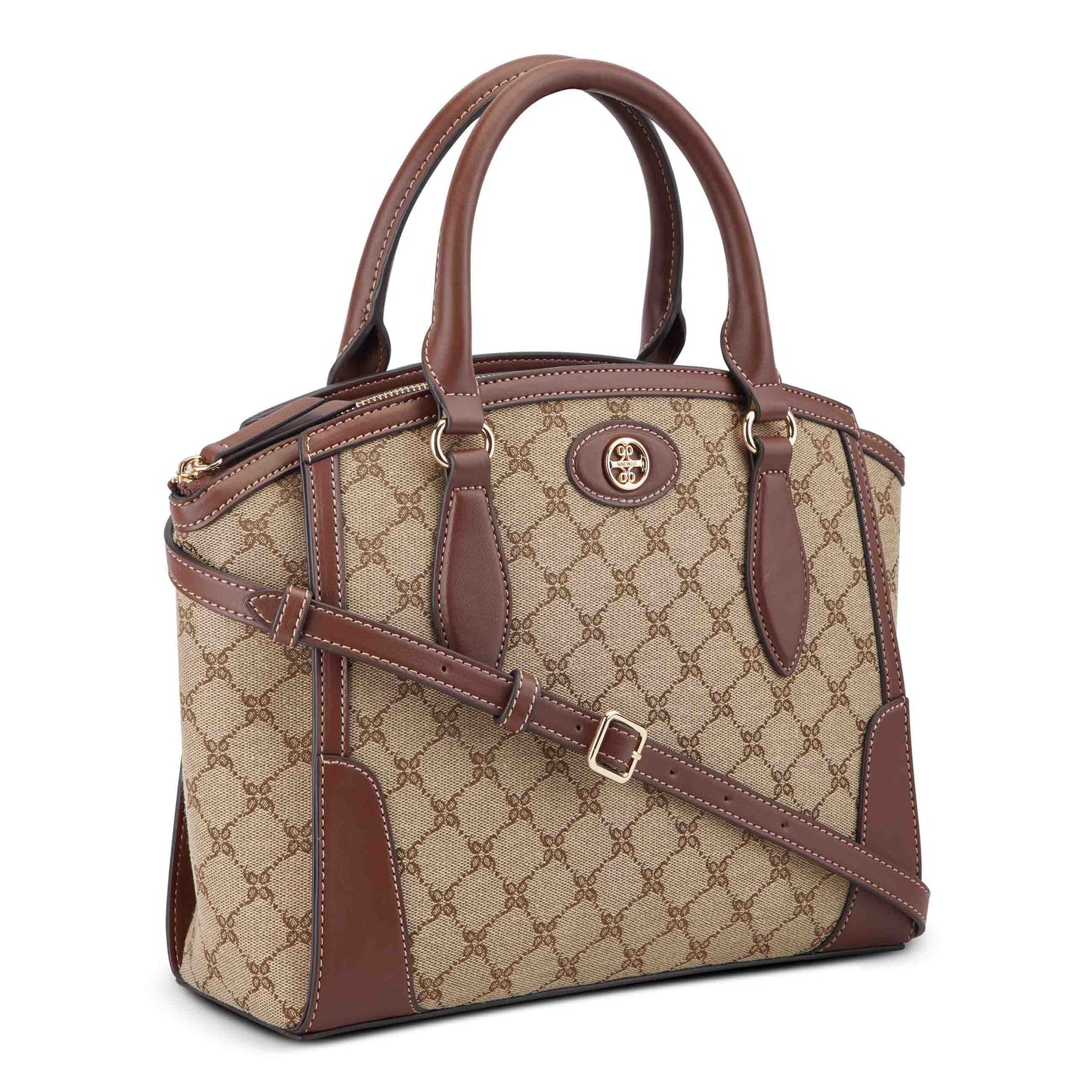 CARTERA NINE WEST INNES MOCHA LOGO/MAHOGANY