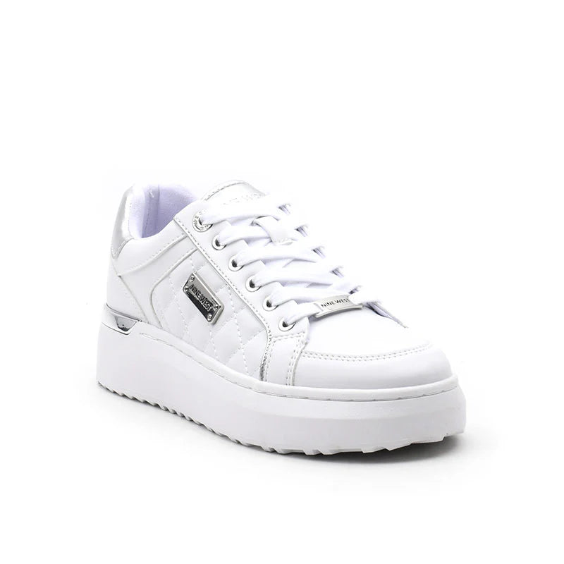 TENIS NINE WEST CAFEE3 WHITE/SILVER
