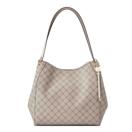 CARTERA NINE WEST MEARA BEIGE LOGO/MILK