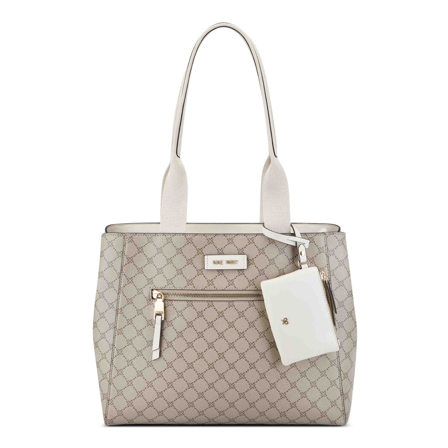 CARTERA NINE WEST BYRON BEIGE LOGO/MILK