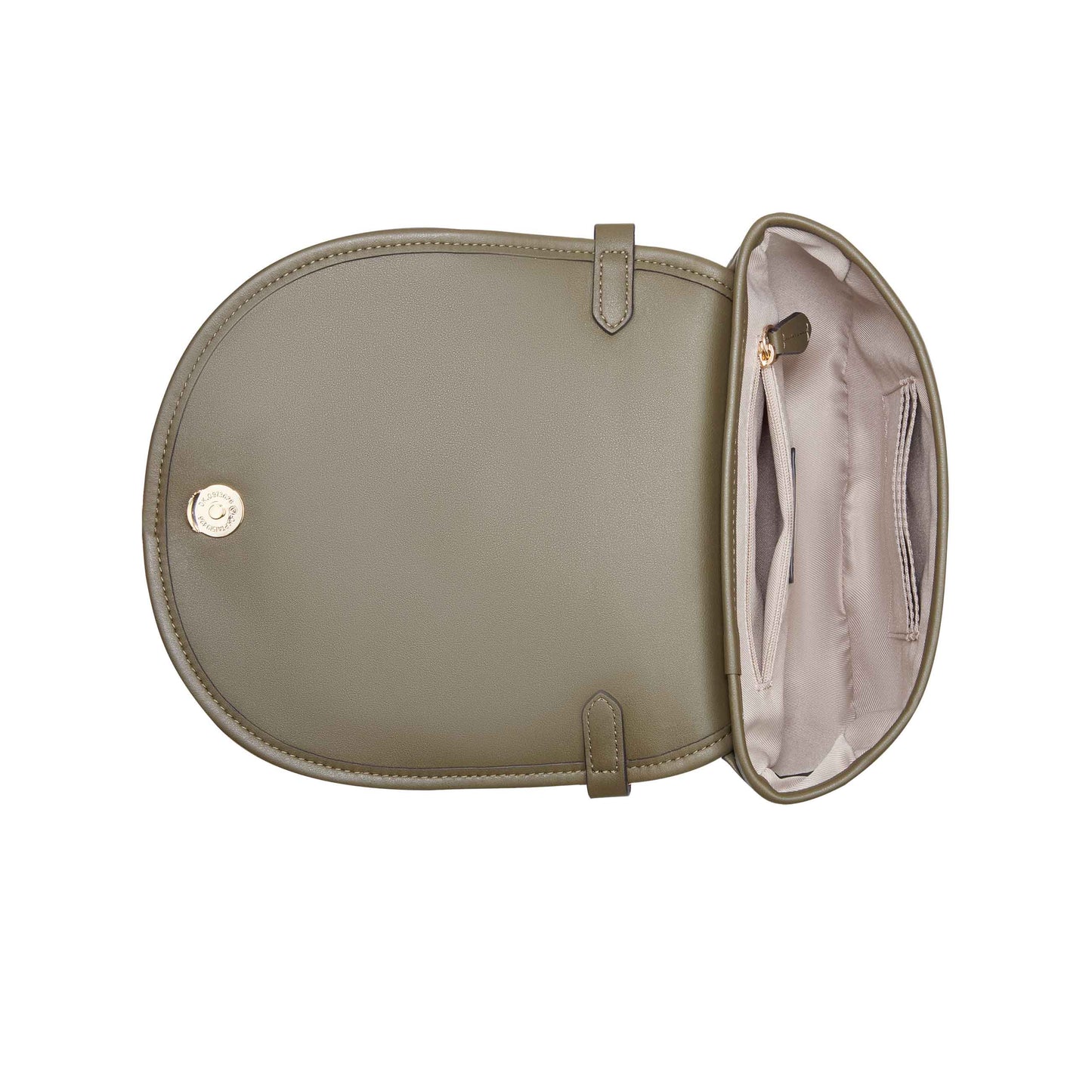 CARTERA NINE WEST DELAINE CROSSBODY SADDLE BAG BEIGE LOGO/MILITARY NLS127313-BGY