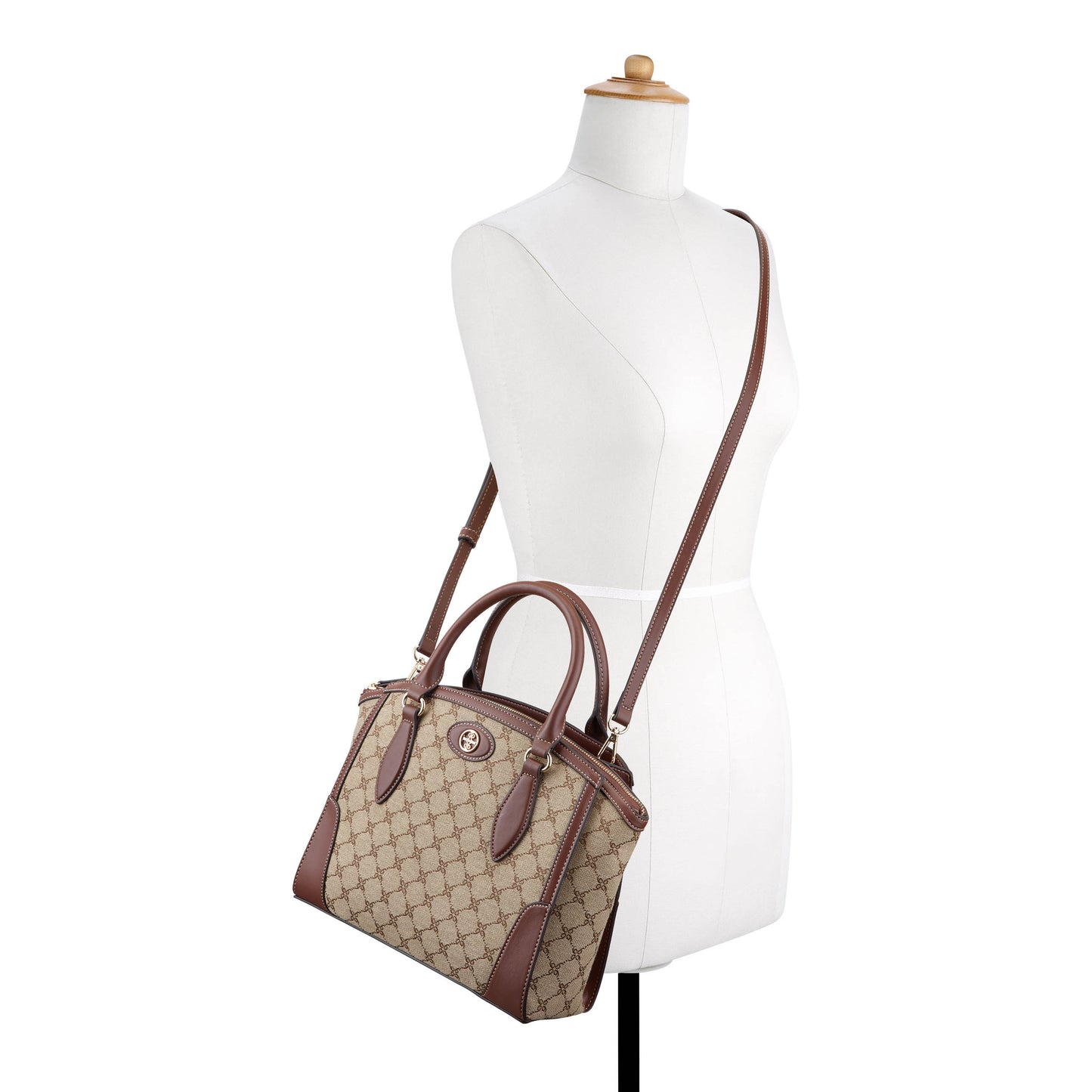 CARTERA NINE WEST INNES MOCHA LOGO/MAHOGANY