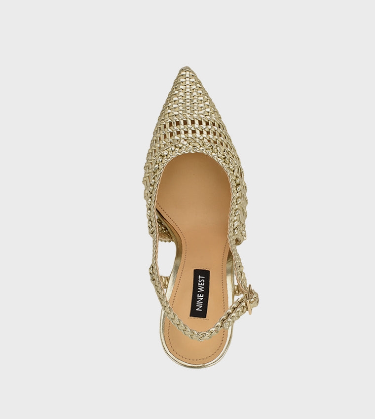 WNFRESKY2-GOL01 TACÓN NINE WEST GOLD