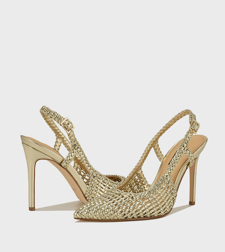 WNFRESKY2-GOL01 TACÓN NINE WEST GOLD