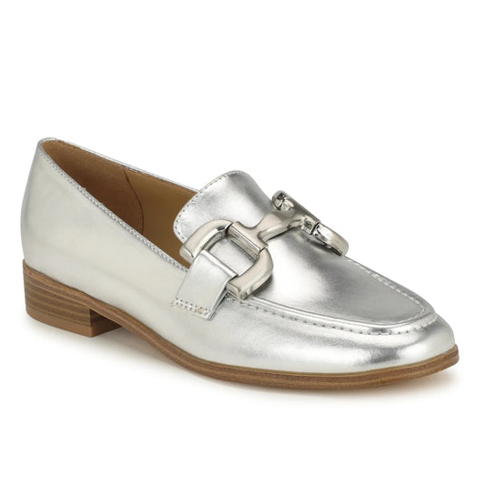 mocasin nine west lilma3 silver wnlilma3-sil01-129