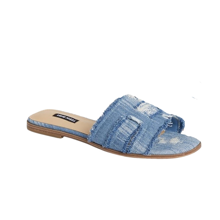 SANDALIA NINE WEST GERMANNY7 NATURAL/BLUE