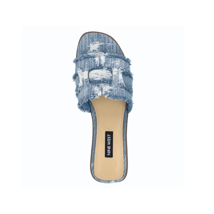 SANDALIA NINE WEST GERMANNY7 NATURAL/BLUE