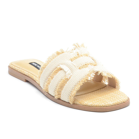 SANDALIA NINE WEST GERMANNY2 NATURAL/PINK CASUAL SANDALIAS FLAT
